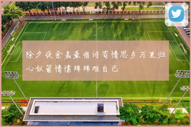 除夕夜余嘉豪借诗寄情思乡万里归心似箭情愫绵绵难自已