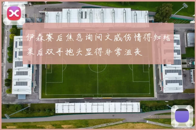 伊森赛后焦急询问文威伤情得知结果后双手抱头显得非常沮丧